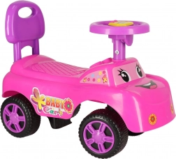 Spingimacchina cavalcabile con risate e clacson – rosa