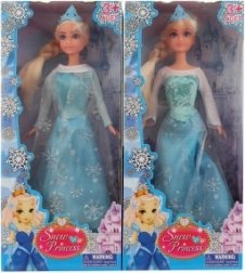 Bambola snodata con abito invernale e corona