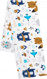 panno di flanella con stampa New Baby bosco bianco