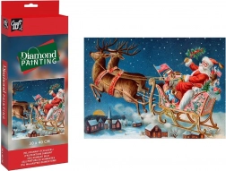 Dipinto di diamanti Babbo Natale 30x40cm