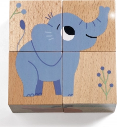 Blocchi di legno Djeco Animali della giungla