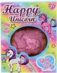 Set di scavo unicorno luminoso al buio