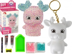 Kit creativo DIY renna rosa di diamante ciondolo 3D con cristalli