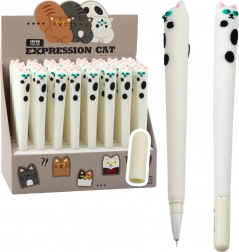 Penna Gel Bianca Gatto inchiostro blu