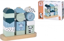 Gioco di impilamento panda – puzzle in legno, 15 pezzi