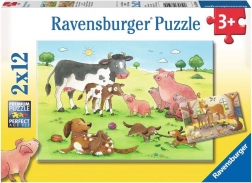 RAVENSBURGER Puzzle Fattoria degli animali 2x12 pezzi