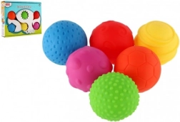 set di palline sensoriali in gomma con texture 6 pz
