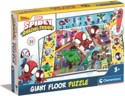 CLEMENTONI Puzzle da pavimento con penna interattiva Spidey e i suoi fantastici amici 24 pezzi