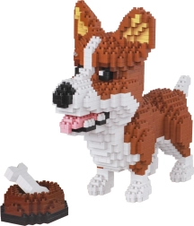 Set di costruzioni Welsh Corgi con ciotola e osso, 1200 pezzi