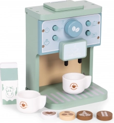 macchina da caffè in legno per bambini set barista 8 pezzi ECOTOYS