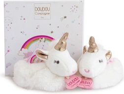 Set regalo Doudou con scarpine e sonagli unicorno