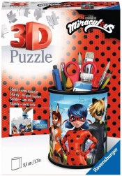 Ravensburger puzzle 3D supporto Miraculous Ladybug e Chat Noir 57 pezzi