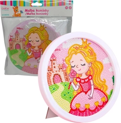 Pittura diamantata con cornice – principessa disegnata 17 cm
