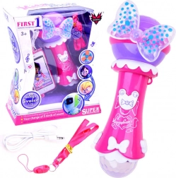 Microfono karaoke per bambini con registrazione e MP3 – Rosa