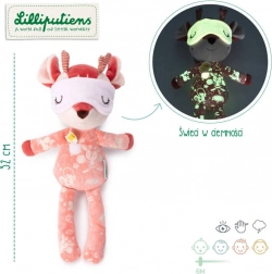 Lilliputiens peluche per la nanna cerbiatta Stella con elementi luminosi 6m+