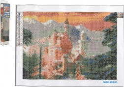 Pittura diamantata NORIMPEX – Neuschwanstein in inverno 30 × 40 cm
