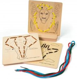 Bigjigs Toys infilatura secondo i numeri – animali selvatici