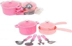 set di stoviglie rosa per bambini per cucinina in rete