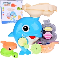 delfino allegro – giocattolo da bagno con barchetta e pinguini