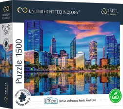 Puzzle TREFL UFT Cityscape – riflesso della città di Perth, Australia, 1500 pezzi