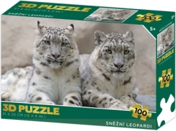 Puzzle 3D – leopardi delle nevi, 100 pezzi