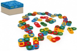 Blocchi di costruzione in plastica Domino 64 pezzi per bambini 12m+ Wader