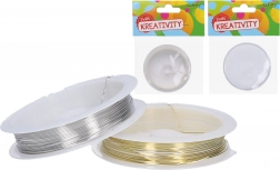 Filo metallico per perline 0,6 mm, 4 m – dorato o argentato