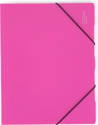 Cartellina in polipropilene con elastico A4, opaca, magenta