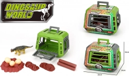 Dinosauro in gabbia con accessori