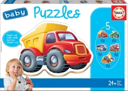 baby puzzle veicoli 5 in 1 di educa (3–5 pezzi)