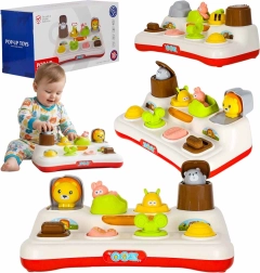 Gioco pop-up interattivo con animaletti con luci e suoni 18+ mesi