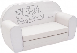 Divano letto per bambini New Baby Lion Family, grigio chiaro