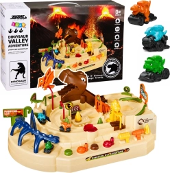Pista dinosauro manuale interattiva Dinosaur Track Adventure con 3 veicoli e 8 sfide