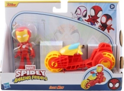 Marvel Spidey e i suoi amici Iron Man in moto – action figure e veicolo