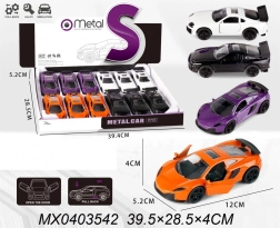 Macchinina in metallo 1:32 con porte apribili e pull-back