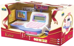 Cassa con calcolatrice e accessori per bambini