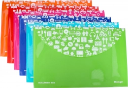 Cartella in plastica con bottone 33,3x23,3 cm