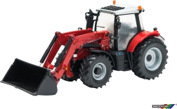 Modello di trattore con caricatore frontale Massey Ferguson 6616 in scala 1:32