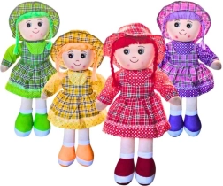 Bambola di stoffa Miriam con cappellino