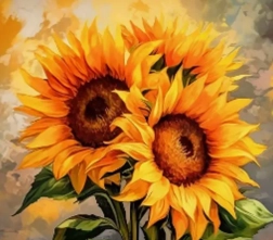 Pittura Diamante Girasoli 30x40 cm
