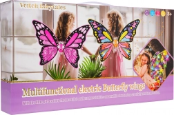 costume da fata farfalla per bambina con abito arcobaleno e corona