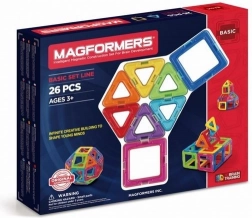Set di costruzioni magnetiche set base 26 pezzi