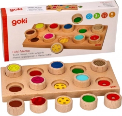 Gioco tattile a incastri memory in legno GOKI