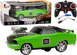 Auto RC drift 1:18 con luci e suoni – verde