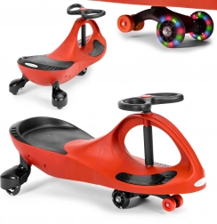Monopattino wiggle car con ruote LED – ECOTOYS, rosso