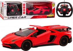 Auto da corsa telecomandato 1:12 con porte apribili rosso