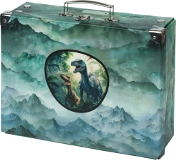 Valigia scolastica pieghevole Dino con rinforzo in metallo