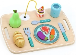 Vilac Vassoio attività in legno con cibo