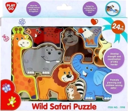 Puzzle in legno Safari per bambini