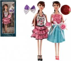 Bambola alla moda snodata con accessori 30 cm